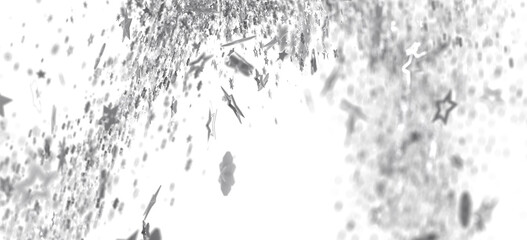 Beautiful abstract background with gray confetti stars. Perfect for celebration designs.