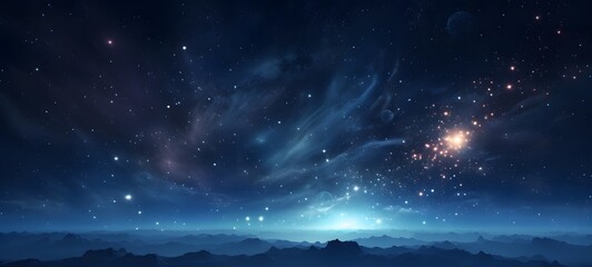 Naklejka premium Galaxy Version of stars world, ai generative