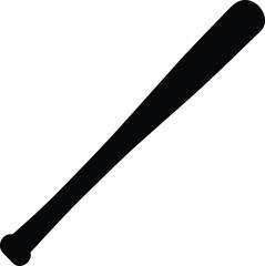 Baseball bat – black silhouette on white background