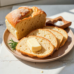 fresh bread and butter