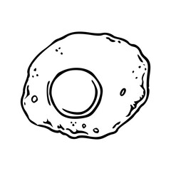 breakfast sunny side up egg outline