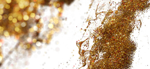 Sparkling gold glitter texture background. Perfect for holidays, celebrations, and luxury designs.
