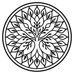 Boho Tree of Life Mandala Artwork