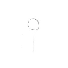 Simple circular wire balloon shape for arts and crafts projects  