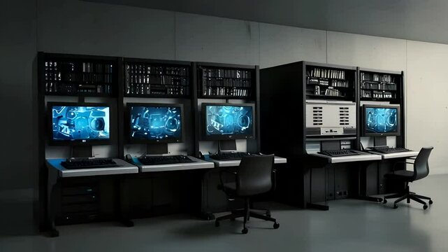 computer monitor in the laboratory