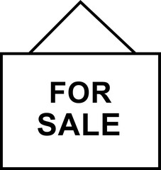 Sale real estate sign. For sale vector sign. Vector isolated sign.