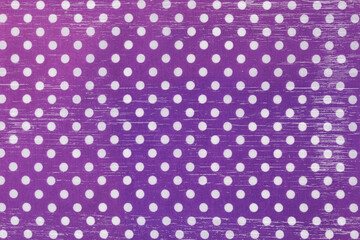 Grunge purple and white polka dot pattern background