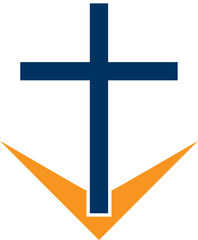 Naklejka premium salib simple logo , icon . vector