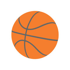 Basketball Icon Illustration - Flat Vector Sports Ball Design