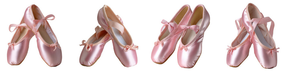 Obraz premium Elegant Pink Ballet Shoes for Dance and Performance Art