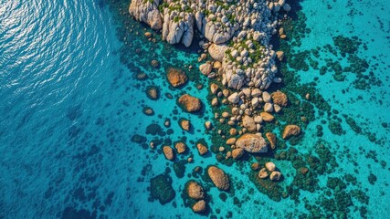 Drone View of Sardinia's Cala Domestica - Pristine Waters