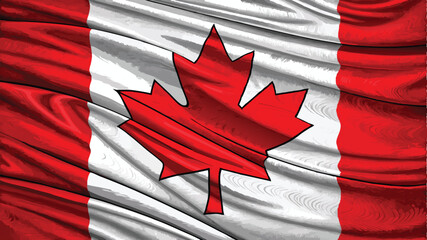 canada flag , illustration, vector art, national flag