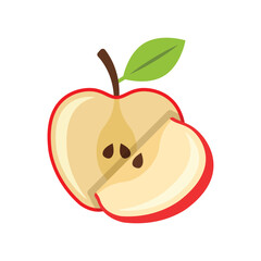 Apple icon in flat style. Fresh fruit vector illustration on isolated background. Fresh apples sign business concept.