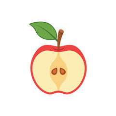 Apple icon in flat style. Fresh fruit vector illustration on isolated background. Fresh apples sign business concept.