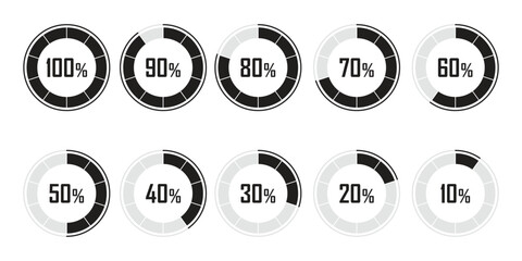 Loading progress bar icon in flat style. Progress bar vector illustration on isolated background. Gauge level sign business concept.