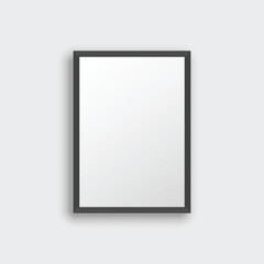 Blank picture frame icon in flat style. Photo mockup template vector illustration on isolated background. Realistic poster sign business concept.