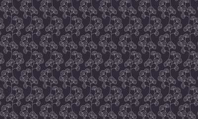 Botanical pattern with branches vector seamless ornament for textile, fabric, interior, ceramic, wallpaper, paper decoration