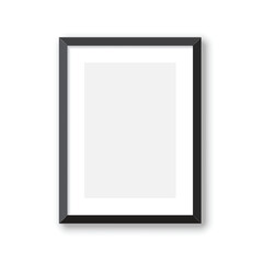 Blank picture frame icon in flat style. Photo mockup template vector illustration on isolated background. Realistic poster sign business concept.