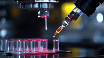 Detailed nanorobot neutralizing a virus by injecting antiviral solution 