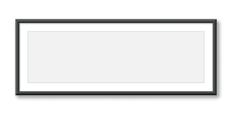 Blank picture frame icon in flat style. Photo mockup template vector illustration on isolated background. Realistic poster sign business concept.