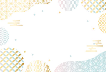 夏ギフト・お中元 特集　和柄バナー背景