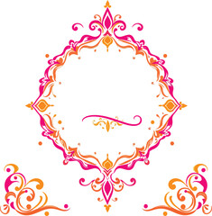 abstract floral frame