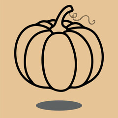 pumpkin with leaves