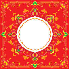 abstract floral frame