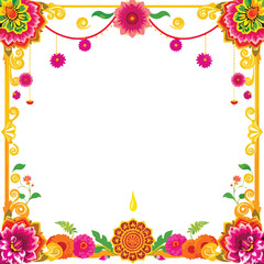 frame of flowers