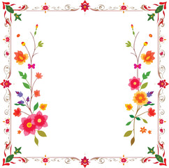 floral frame with flowers