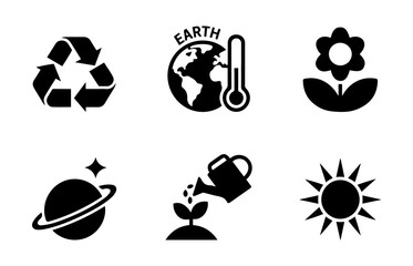 Environmental and Nature Icons Set - Ecology and Sustainability illustration