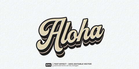 Aloha Editable Text Effect _ 3D Cartoon Premium Font Template © Dan