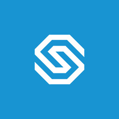 Octagon Letter S Logo design vector template