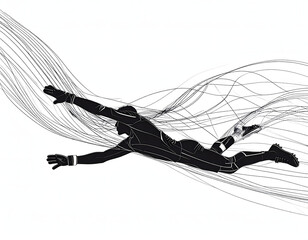 Goalkeeper diving and trying to save the penalty during soccer match