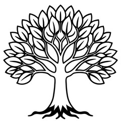 Spiritual Banyan Icon in Vector Form