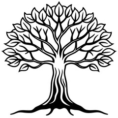 Obraz premium Spiritual Banyan Icon in Vector Form