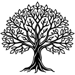 Obraz premium Spiritual Banyan Icon in Vector Form