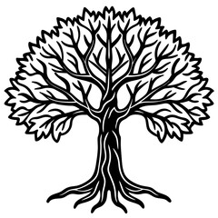 Obraz premium Spiritual Banyan Icon in Vector Form
