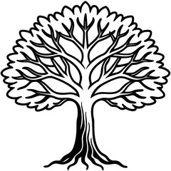 Obraz premium Spiritual Banyan Icon in Vector Form