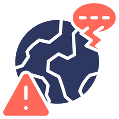 Energy Crisis Protest glyph color icon