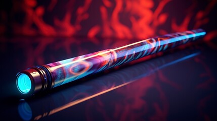 A photo of a futuristic didgeridoo