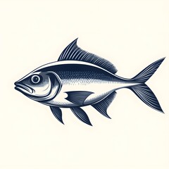 Exquisite Simplistic 2D Vector Fish Meat Icon on Transparent Background for Contemporary Culinary Branding and Graphic Design
