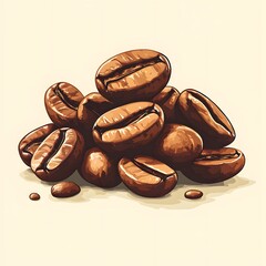 Cheerful Coffee Beans Vector Art for Innovative Digital Marketing and Promotional Collateral