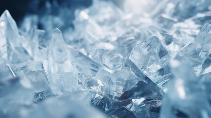 A photo of a macro shot of crystalline ice formation