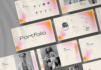 Digital Portfolio with Orange & Pink Gradient