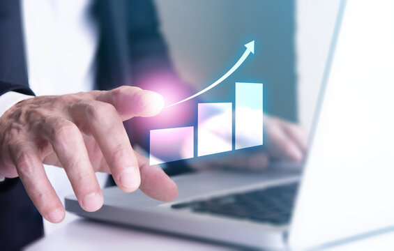 mano, dito, uomo d'affari, successo, crescita, incremento, interessi, guadagnare