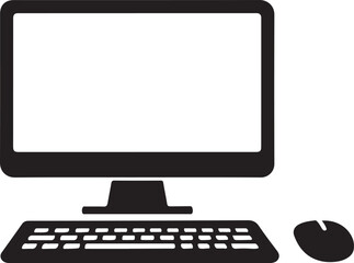 Fototapeta premium PC Monitor Silhouette Vector Design