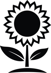 Sunflower Icon - Nature, Growth, and Summer Symbol vector illustration