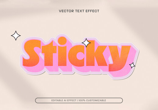3D Sticker Text Effect