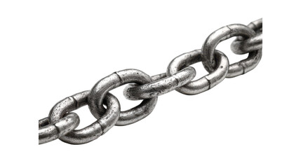 Obraz premium Macro Shot of a Metal Chain on Transparent Background